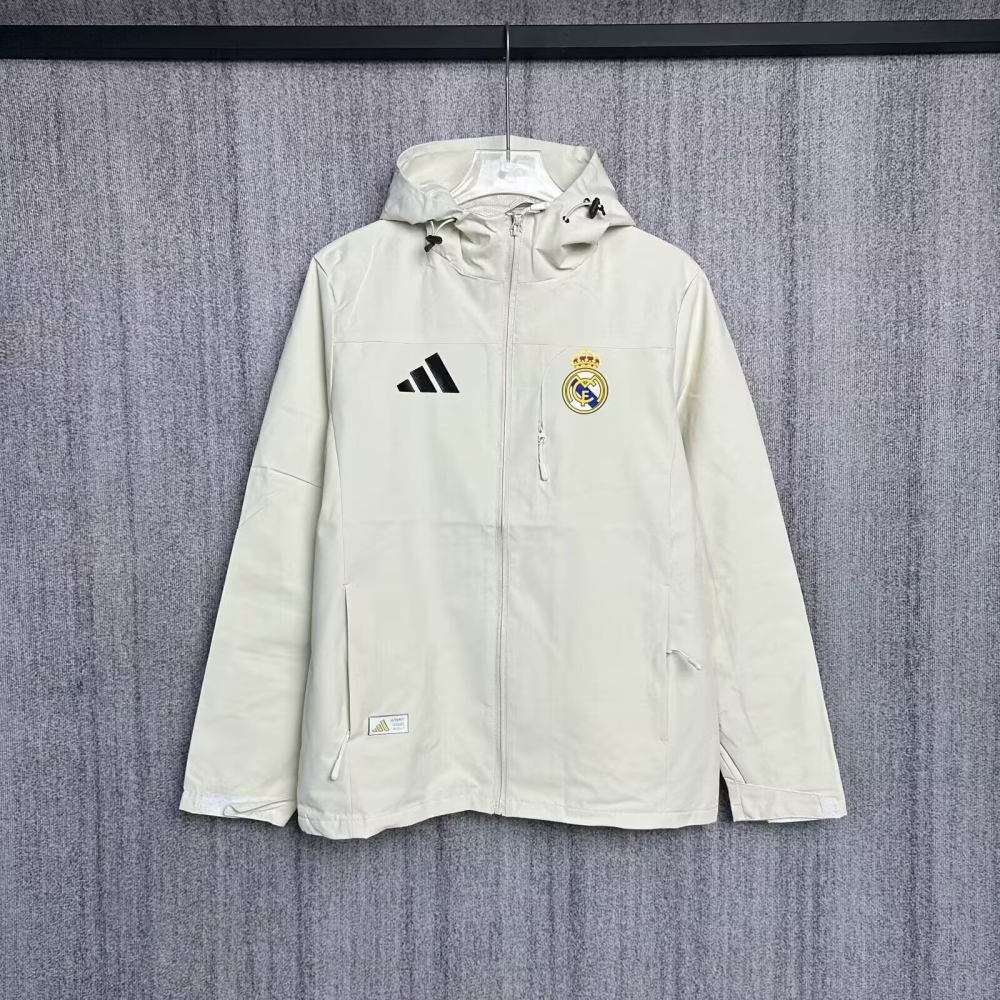 2025/2026 Real Madrid Long-Sleeved Windproof Jacket