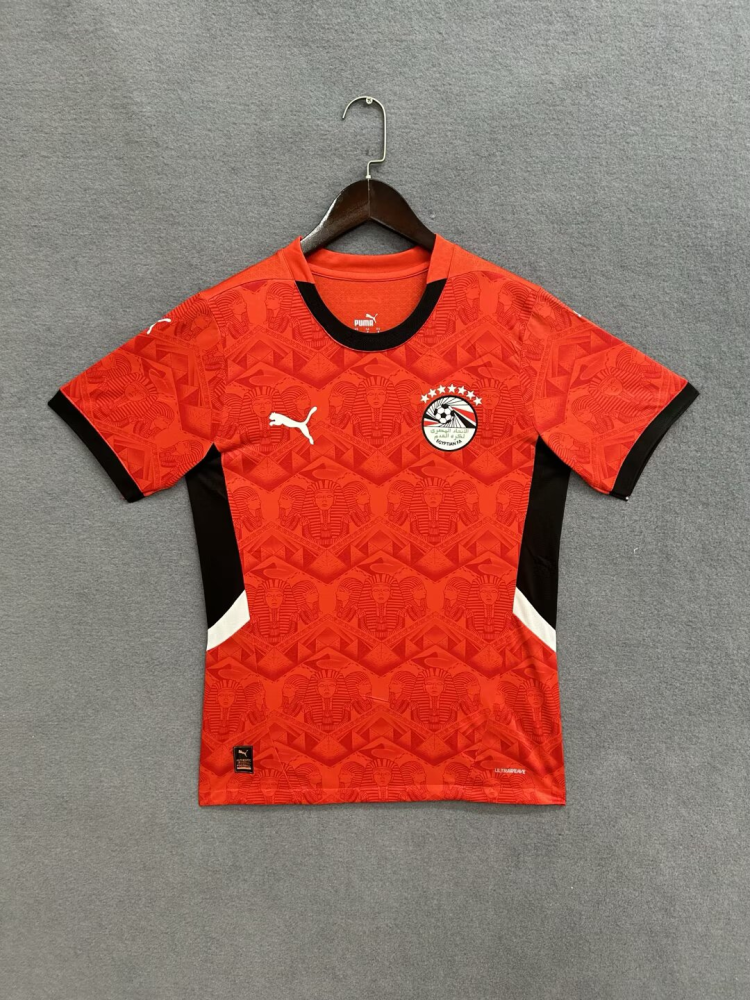 （S-4XL）1:1 Copy Top Quality 2025 Egypt Home Football Jersey （ Fan Edition）