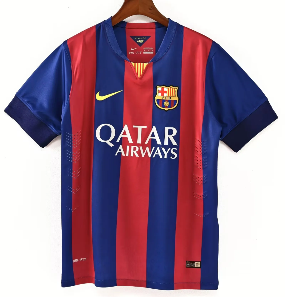 （S-2XL）1:1 Copy Top Quality 2014/2015 Barcelona Home Retro Football Jersey （ Fan Edition）