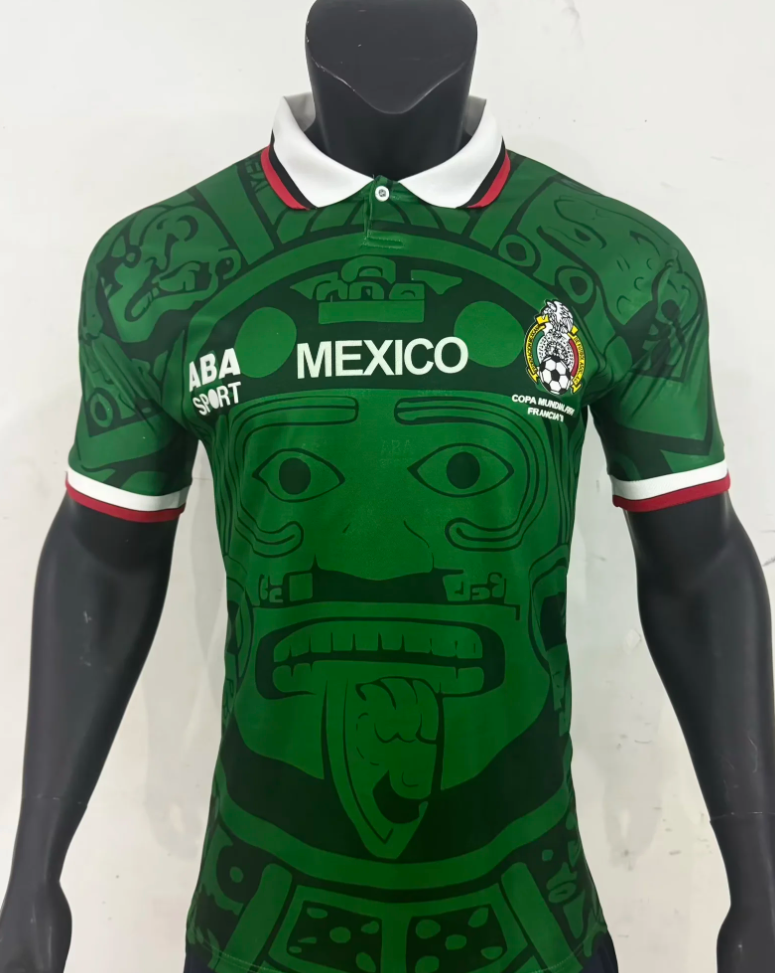 （S-2XL）1:1 Copy Top Quality 1998 Mexico Home Retro  Football Jersey （ Fan Edition）