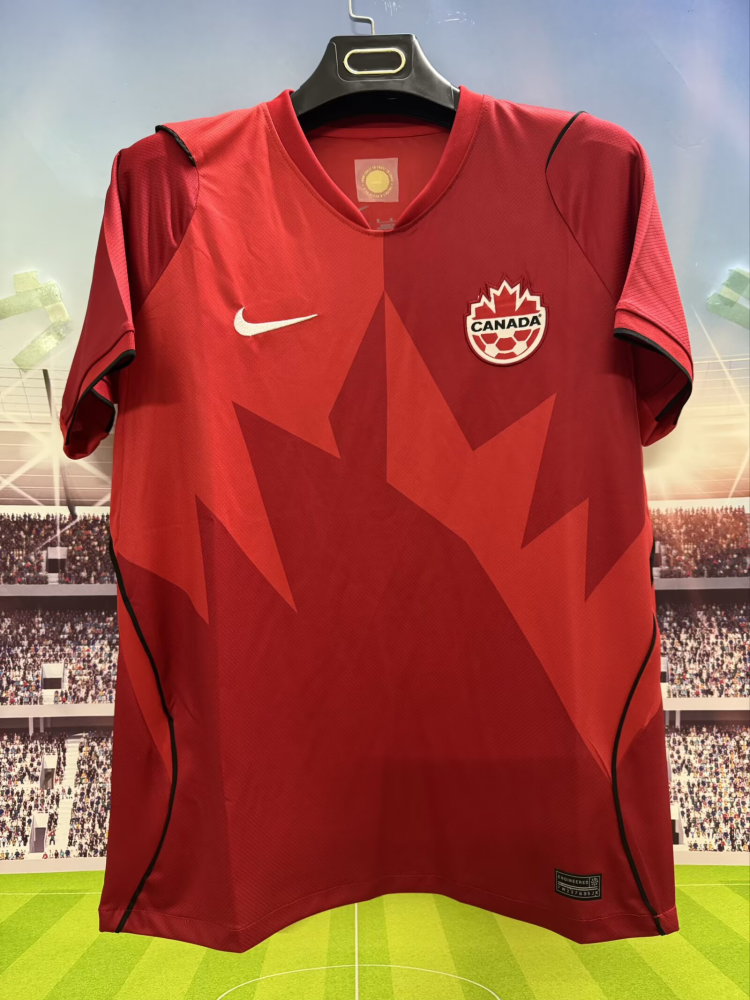 （S-2XL）1:1 Copy Top Quality 2026 Canada Home Football Jersey （ Fan Edition）