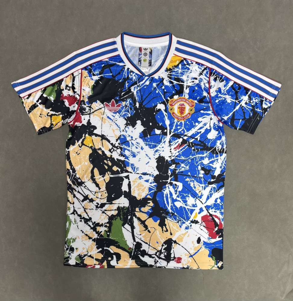 （S-4XL）1:1 Copy Top Quality 2026/2027 Manchester United Stone Roses Football Jersey （ Fan Edition）
