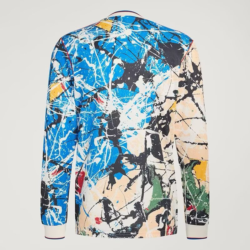 （S-4XL）1:1 Copy Top Quality 2026/2027 Manchester United Stone Roses Long sleeves Football Jersey （ Fan Edition）