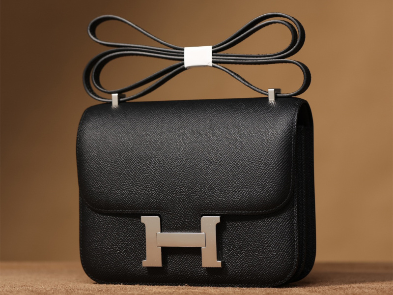 Hermes復刻包包Constance29系列黑色銀扣