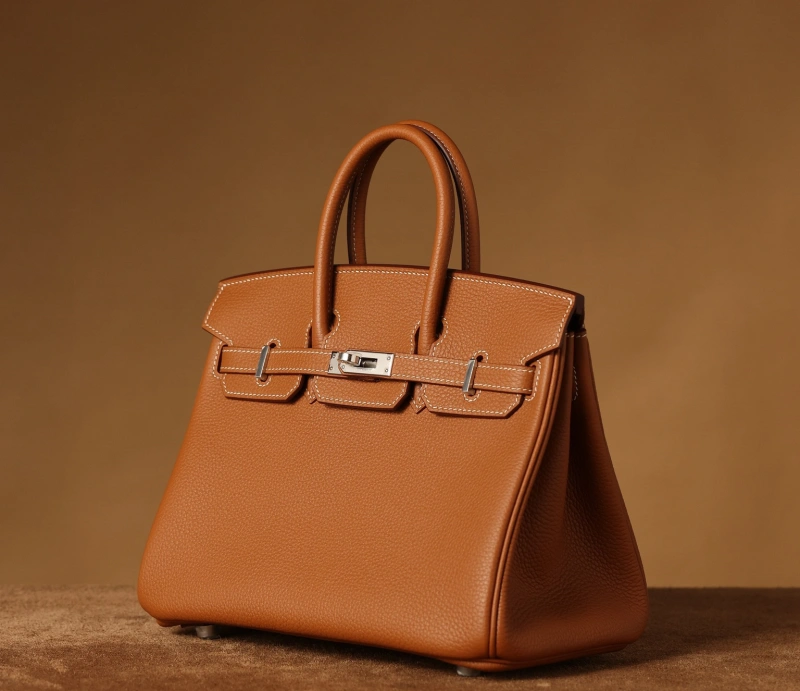 獨家正品級別高仿HermesBirkin25系列金棕銀扣