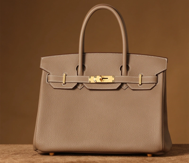 香港Hermes高仿包包Birkin25系列大象灰金扣