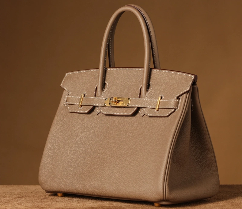 香港Hermes高仿包包Birkin25系列大象灰金扣