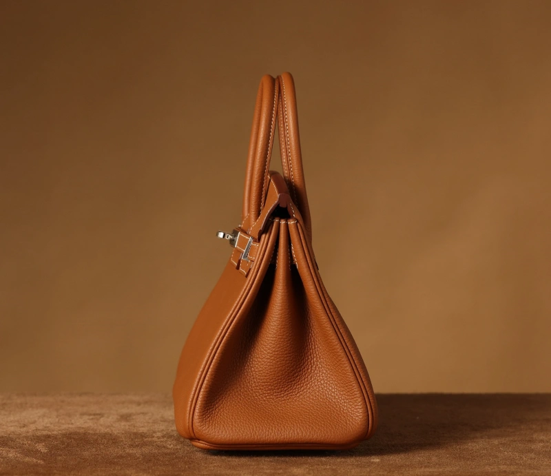 獨家正品級別高仿HermesBirkin25系列金棕銀扣