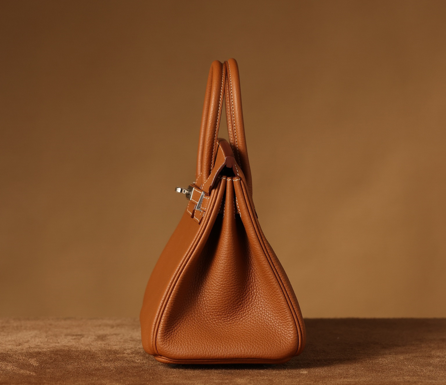 獨家正品級別高仿HermesBirkin25系列金棕銀扣