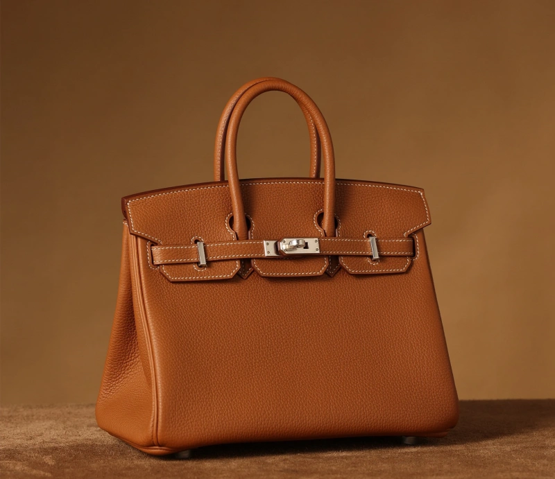 獨家正品級別高仿HermesBirkin25系列金棕銀扣