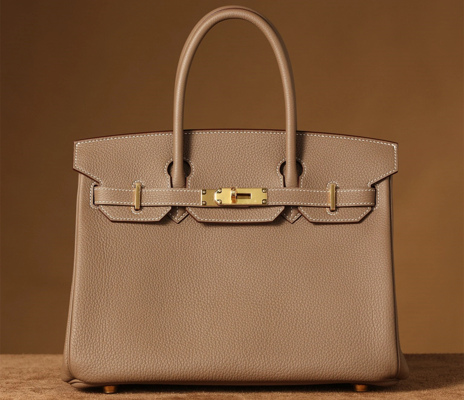 高仿Herm&egrave;s Birkin 30 Togo 大象灰金扣