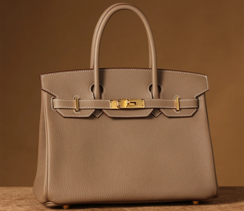 香港Hermes高仿包包Birkin25系列大象灰金扣