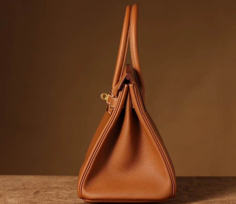 獨家純手工縫製高仿HermesBirkin25系列金棕金扣