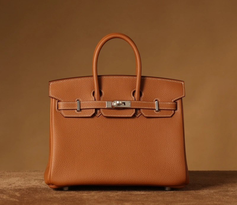 獨家正品級別高仿HermesBirkin25系列金棕銀扣