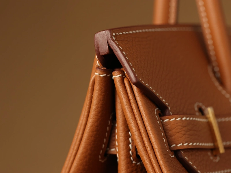 獨家純手工縫製高仿HermesBirkin25系列金棕金扣