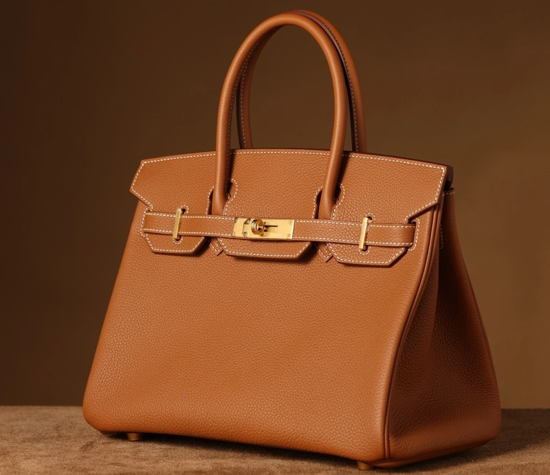 獨家純手工縫製高仿HermesBirkin25系列金棕金扣