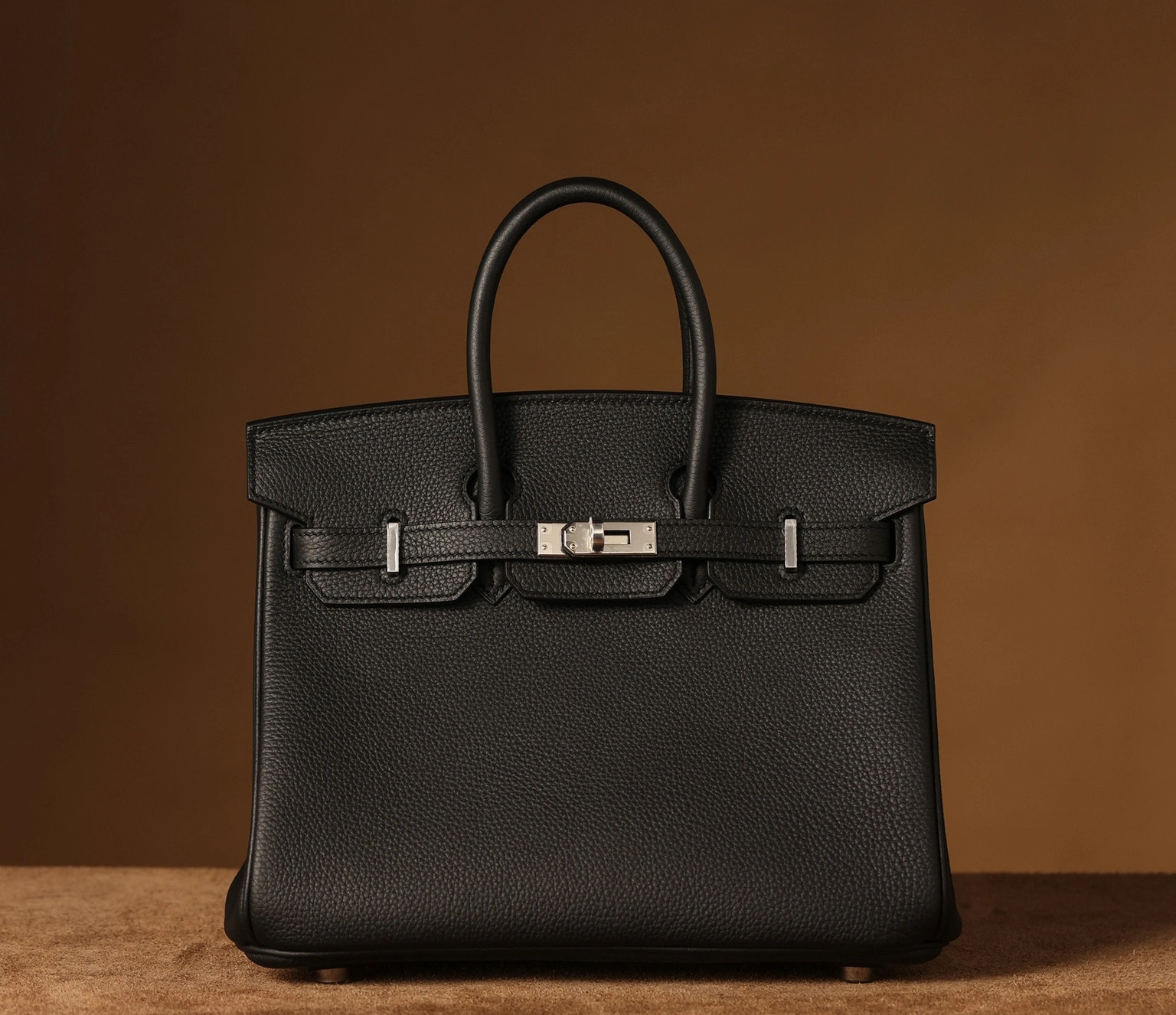 Herm&egrave;s Birkin 25 黑色銀扣