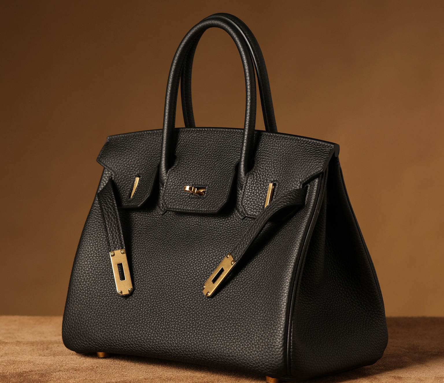 私人定訂製高仿HermesBirkin30黑金系列