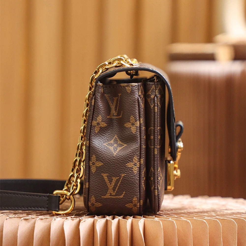 LV Marceau 鏈條包 鏈條與金屬釦具特寫