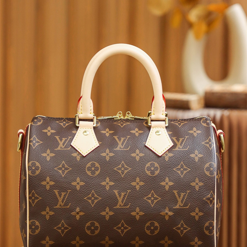 原單高仿LV手圓筒手提包Speedy25系列免檢版