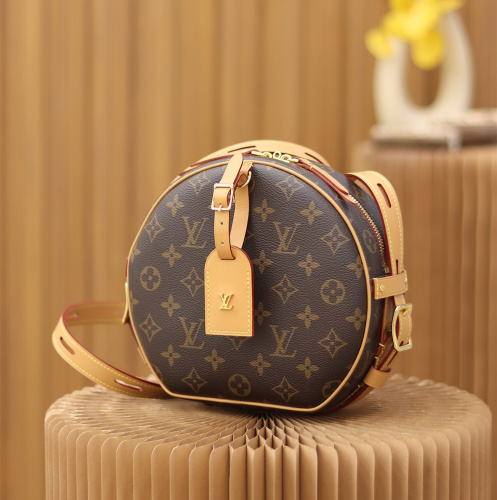 高仿LV圓餅包純進口用料手工縫製經典老花免檢版