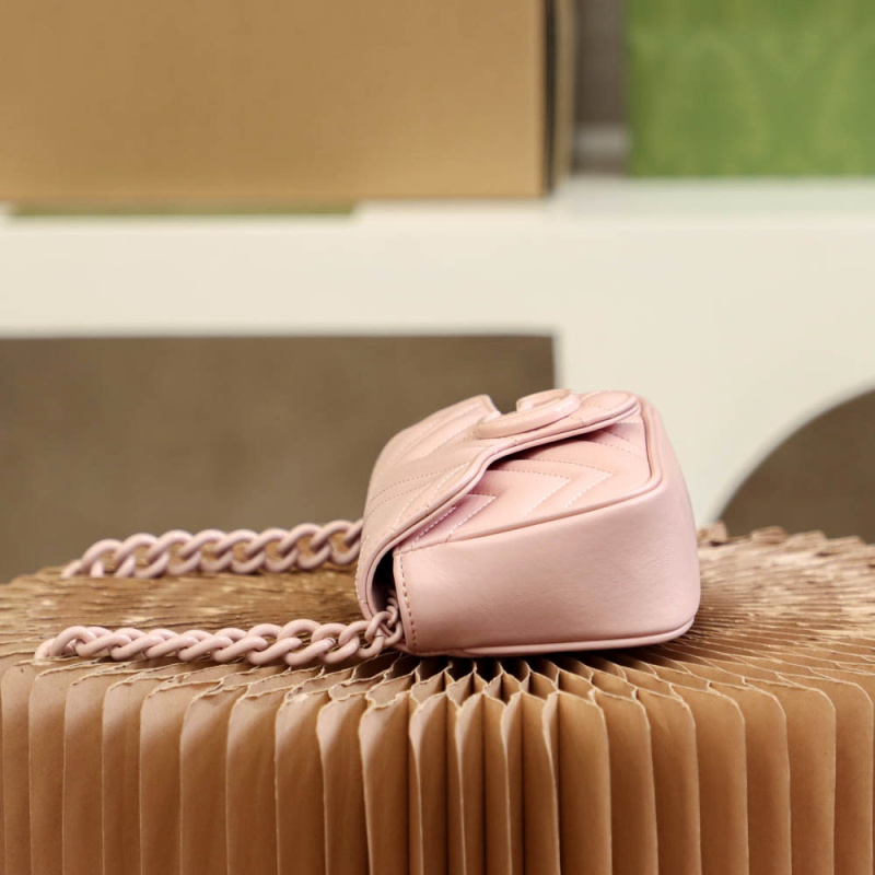 香港Gucci包包Marmont系列頂級復刻淺粉色免檢版