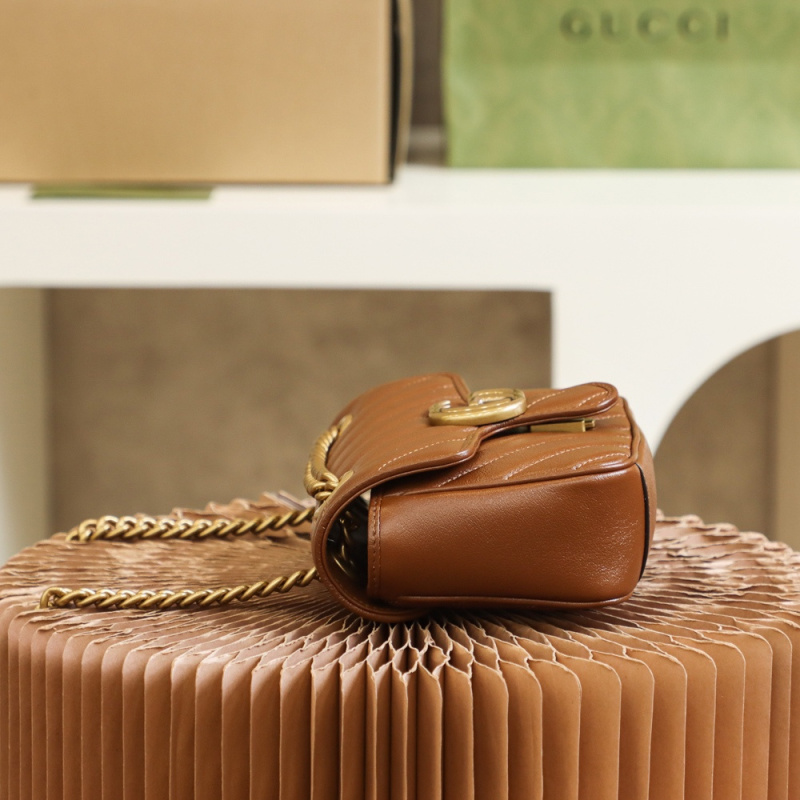 高仿奢侈品Gucci單肩包Marmont系列懷舊五金小號免檢版