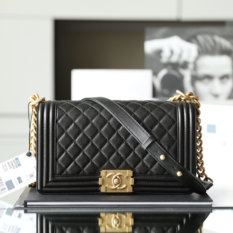香港高仿奢侈品Chanel-Leboy系列復古金中號免檢版
