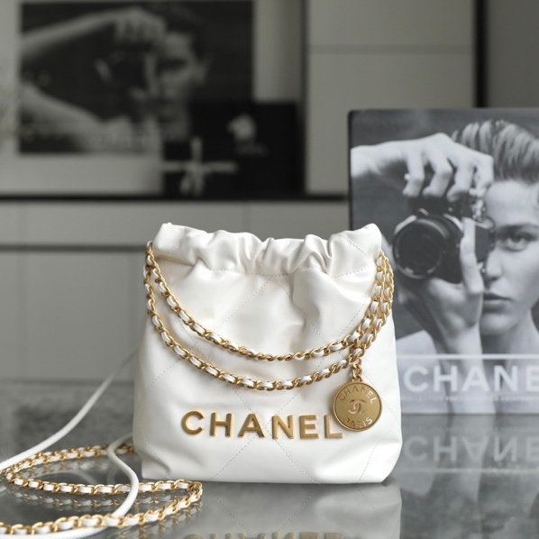 香港高仿包包Chanel迷你單肩包純白色免檢版