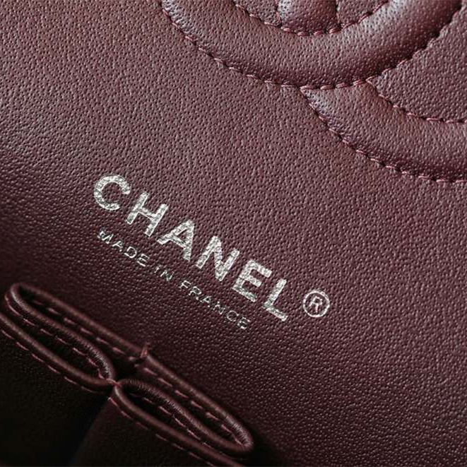 高仿Chanel官網CF系列口蓋包芯片版黑銀免檢版