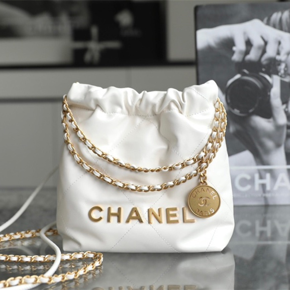 香港高仿包包Chanel迷你單肩包純白色免檢版