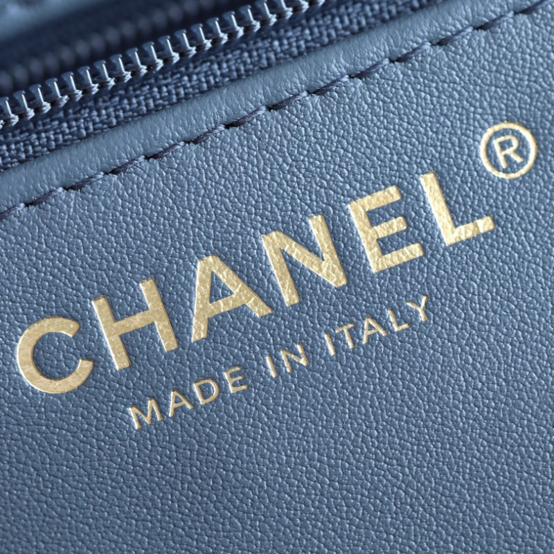 高仿Chanel手提包23K系列牛仔藍大號免檢版