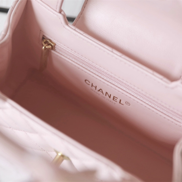 原單Chanel手提單肩包Kelly系列淡粉大號免檢版