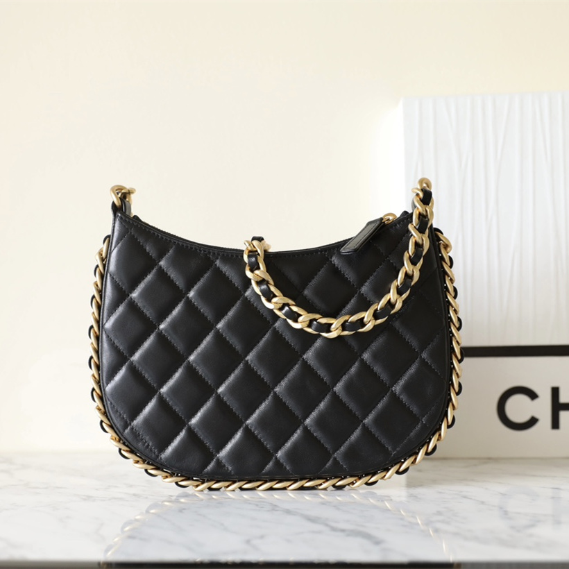 復刻Chanel 麻將包 黑金五金與鏈條