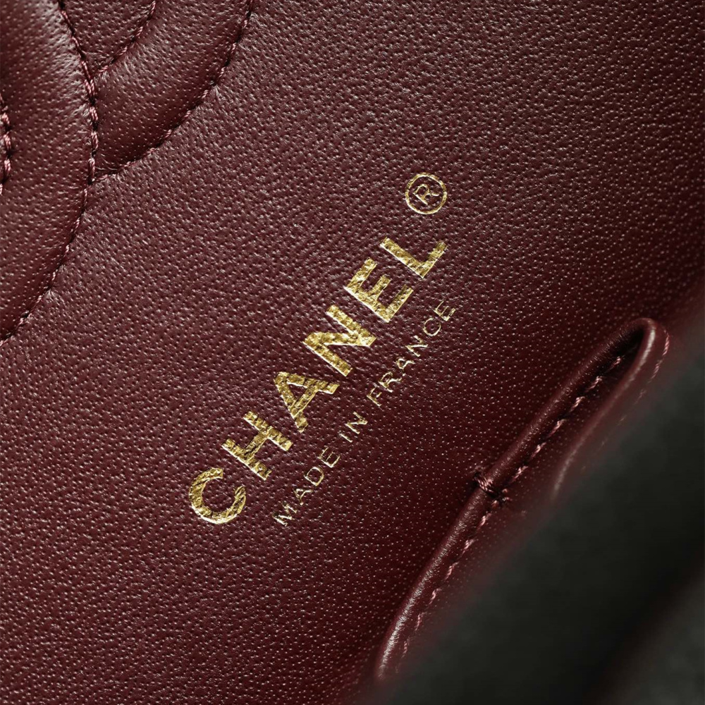 Chanel高仿口蓋包CF系列魚子醬牛皮中號免檢版