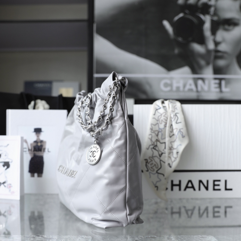 高仿包包官網Chanel購物袋奶奶灰小號免檢版