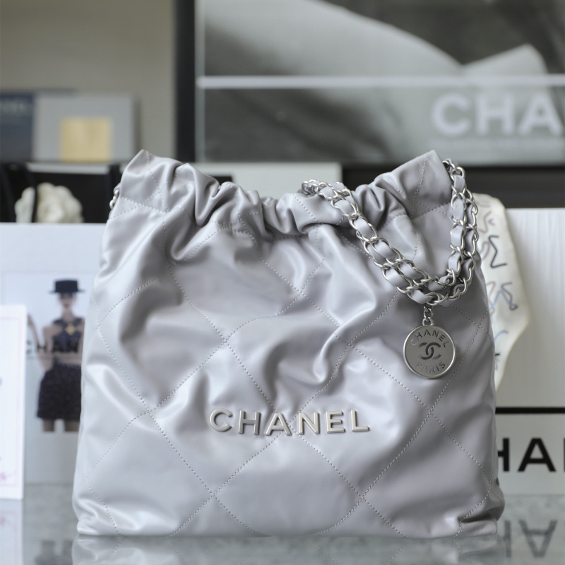 高仿包包官網Chanel購物袋奶奶灰小號免檢版