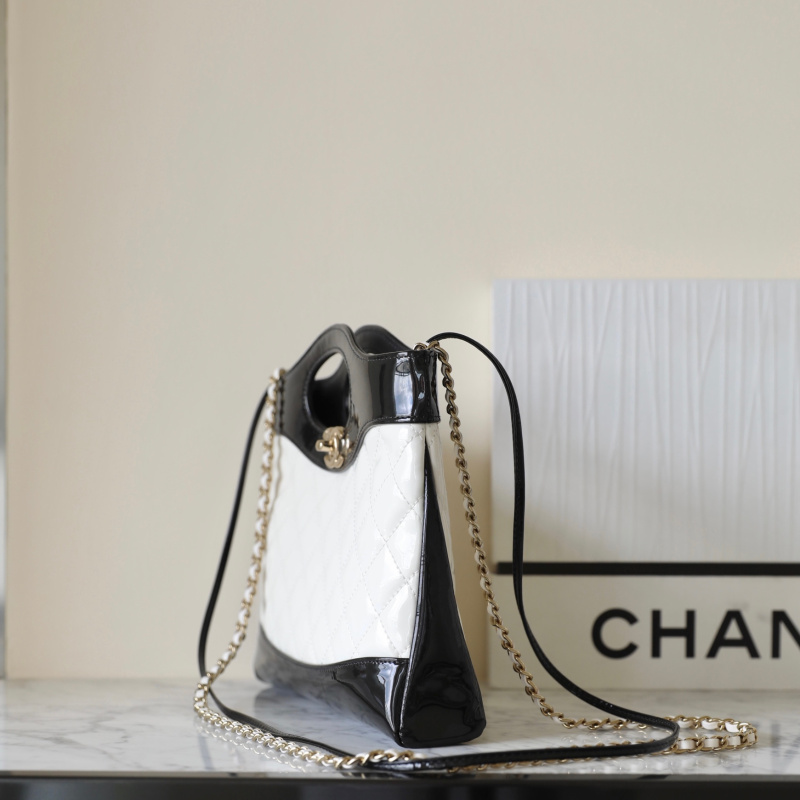 頂級高仿包包Chanel單肩購物袋23A系列黑白雙拼免檢版