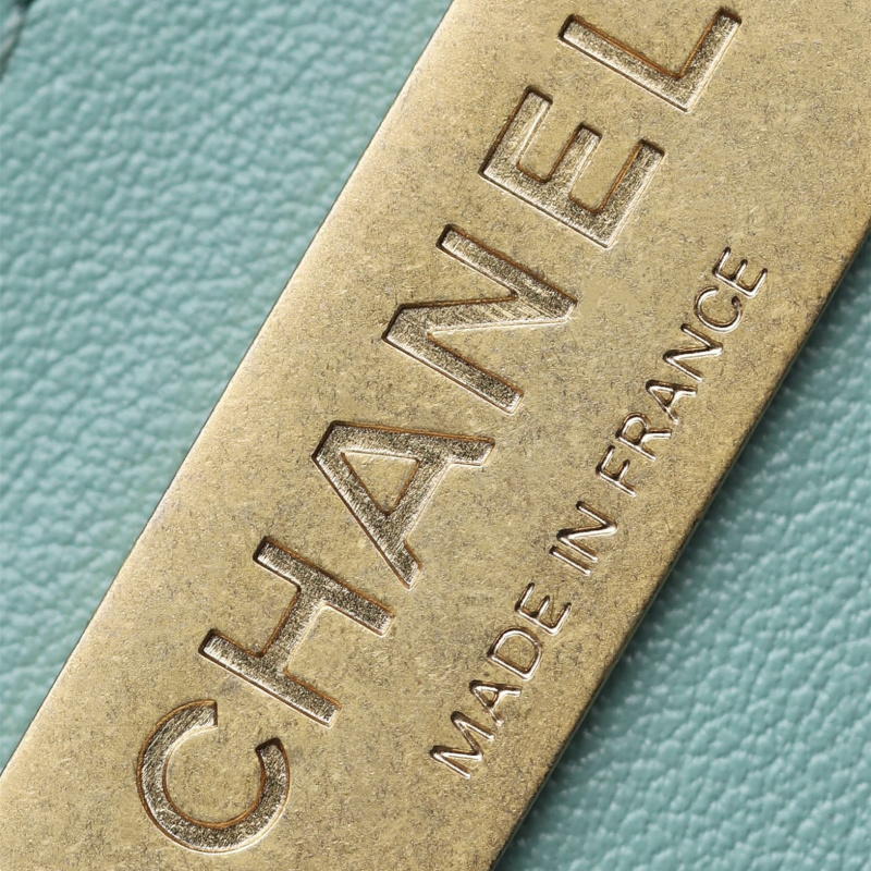 原單高仿Chanel軟呢料化妝包淡藍色免檢版