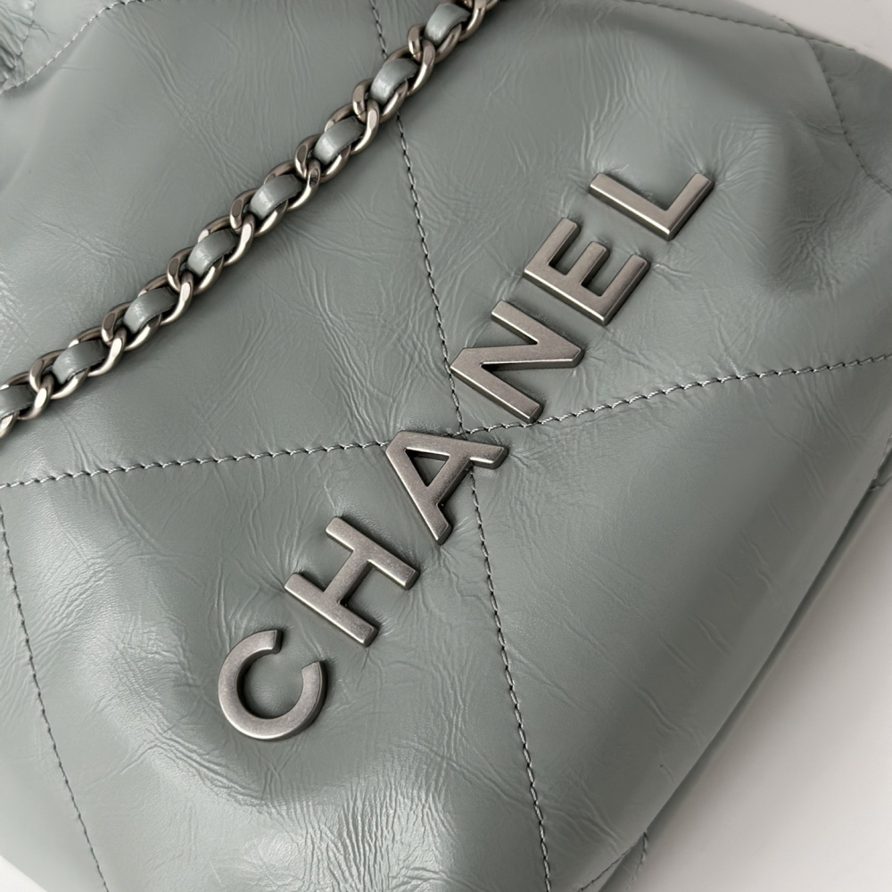 高仿Chanel23S系列霧霾藍Mini購物袋免檢版