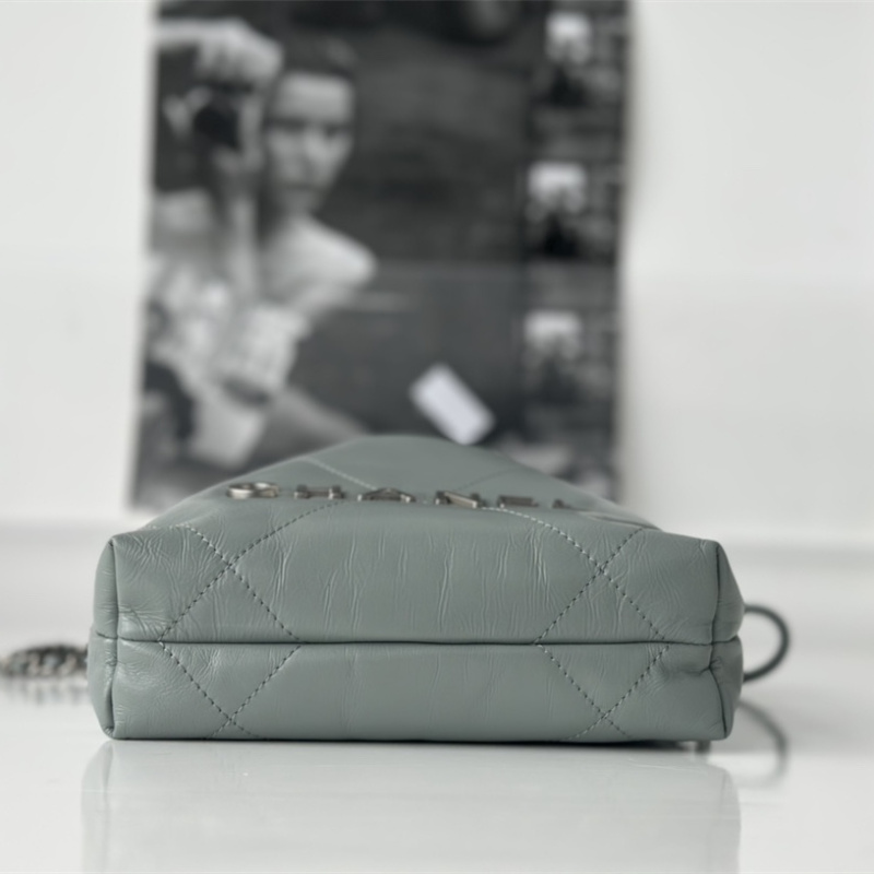 高仿Chanel23S系列霧霾藍Mini購物袋免檢版