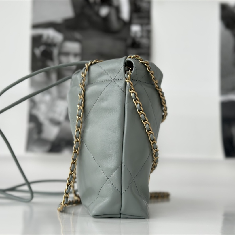 高仿Chanel23S系列霧霾藍Mini購物袋金扣免檢版
