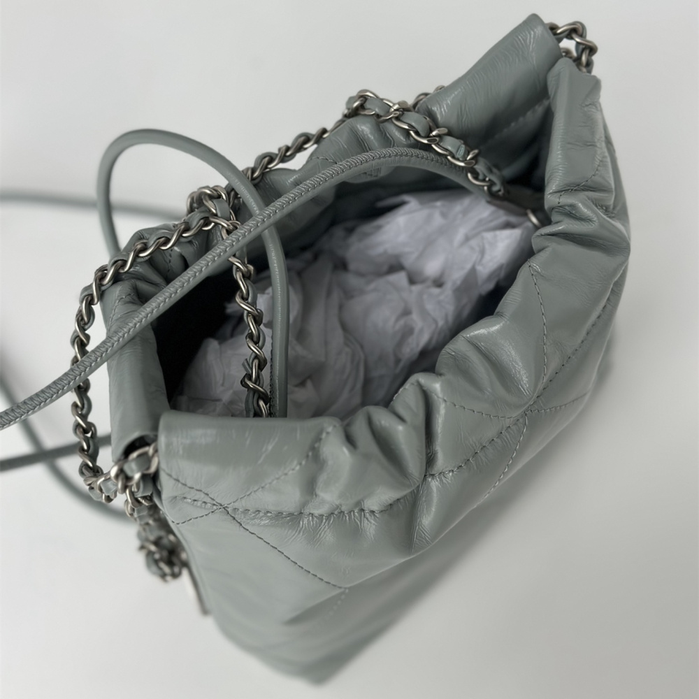 高仿Chanel23S系列霧霾藍Mini購物袋免檢版