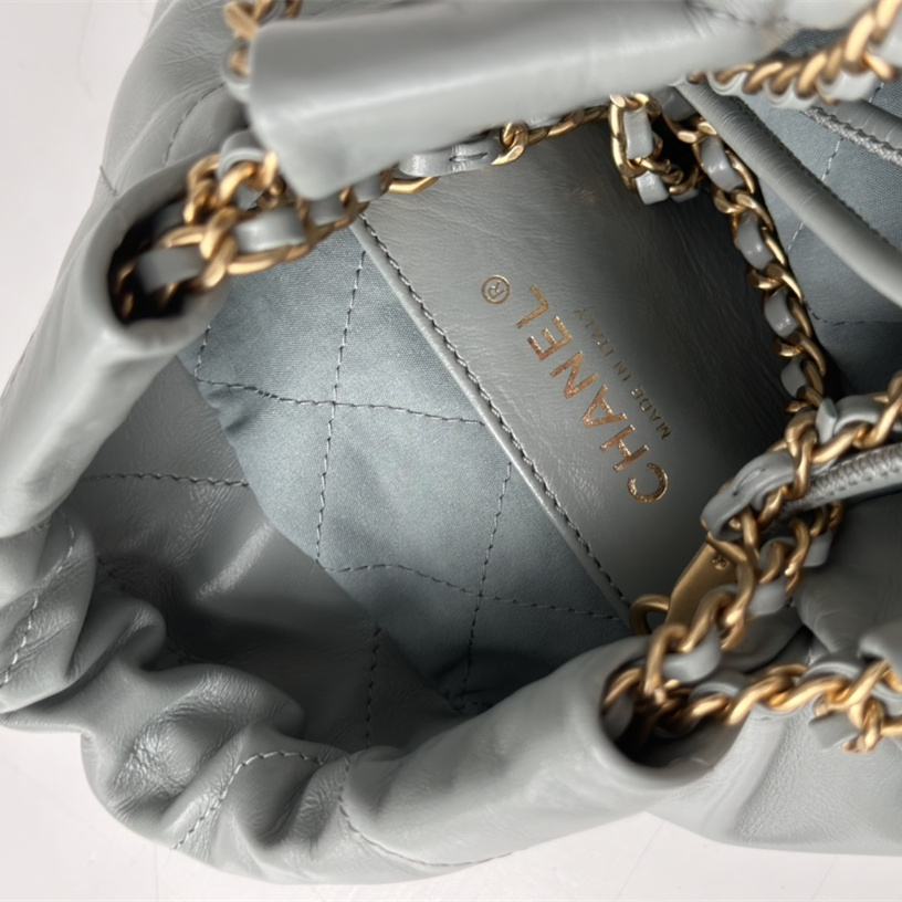 高仿Chanel23S系列霧霾藍Mini購物袋金扣免檢版