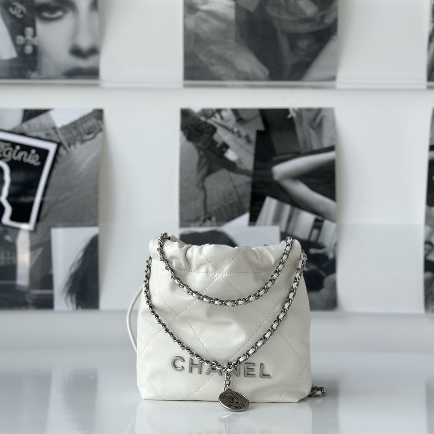Chanel Mini 購物袋 白色