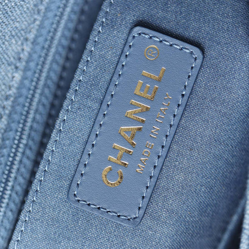 香港高仿Chanel22C系列水洗丹寧牛仔口蓋包免檢版
