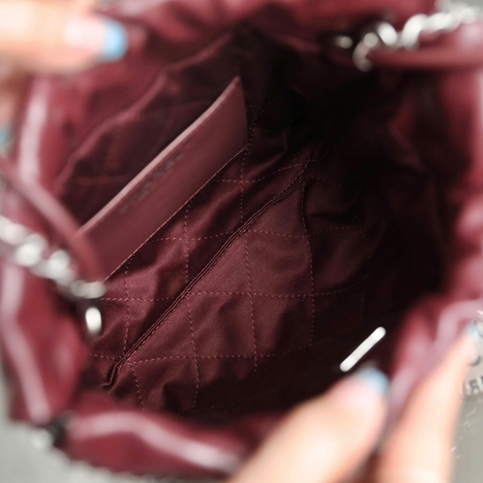 高仿Chanel購物袋23S系列酒紅色Mini免檢版