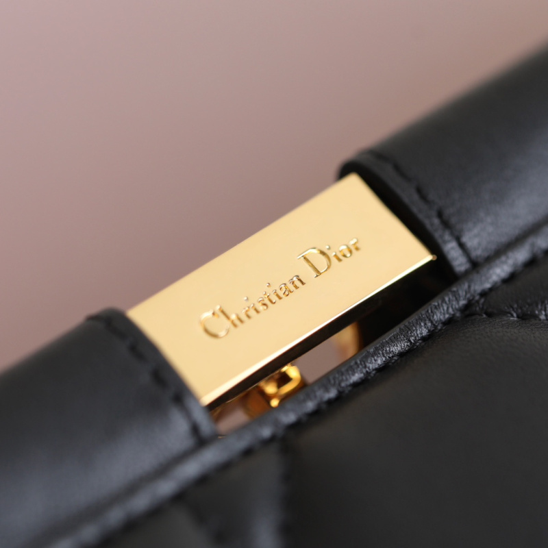 高仿Dior手拎袋CaroColleNoire系列黑色羊皮免檢版