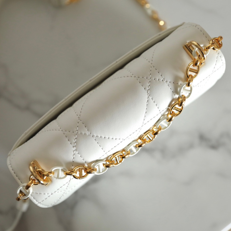 高仿Dior手袋MissCaro系列白色免檢版
