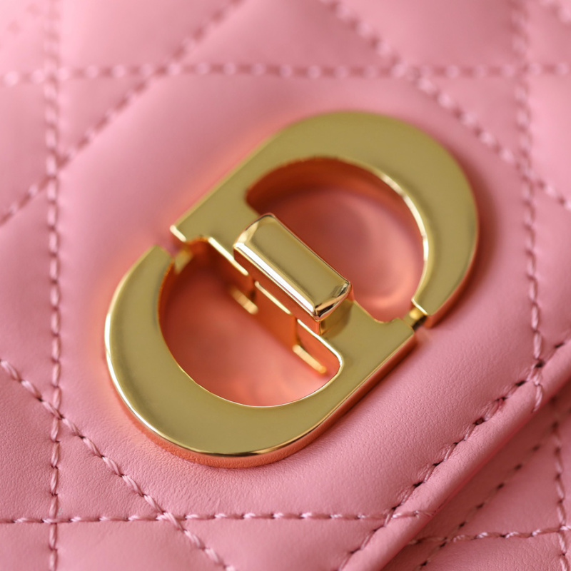 高仿Dior單肩包MissCaro系列玫粉色免檢版
